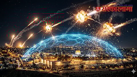 A massive plume of smoke rises over the Tehran skyline on Saturday, February 28, 2026, following pre-emptive daylight airstrikes by the Israeli Air Force (Operation Roaring Lion) and the US military (Operation Epic Fury), targeting high-level IRGC sites and nuclear infrastructure.