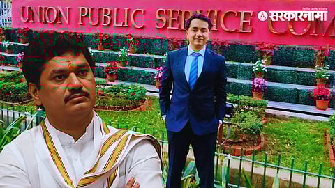 UPSC achiever Harshvardhan Tidke from Pangri village in Parli taluka celebrates securing All India Rank 355, receiving congratulations from MLA Dhananjay Munde.