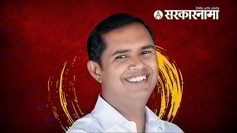 BJP MLA Mangesh Chavan speaking in the Maharashtra Assembly while alleging a land acquisition scam linked to senior leader Eknath Khadse, after which the government announced an SIT investigation.