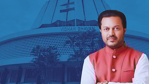 Congress MLA Amit Deshmukh speaking in the Maharashtra Assembly, raising concerns that several CBSE, ICSE and IB schools are not implementing the mandatory Marathi language rule.