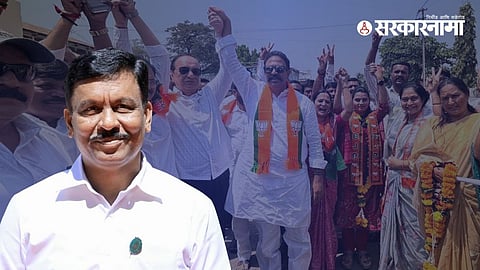 NCP MLA Sachin Patil and (Right) BJP leader Ranjitsinh Naik Nimbalkar.