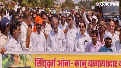 kokan mango cashew farmers protest; Raju Shetti