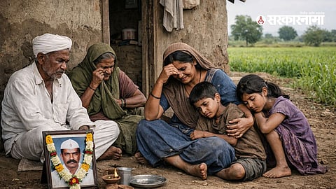 Farmer suicide relief (AI Image)