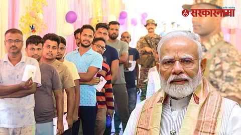 Voters queue up across West Bengal as early polling sees high turnout, with Narendra Modi highlighting strong participation.