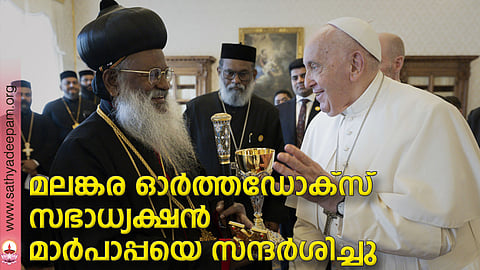 മലങ്കര ഓര്‍ത്തഡോക്‌സ് സഭാധ്യക്ഷന്‍ മാര്‍പാപ്പയെ സന്ദര്‍ശിച്ചു