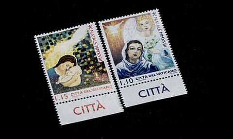 തടവുപുള്ളിയുടെ പെയിന്‍റിംഗ് വത്തിക്കാന്‍ സ്റ്റാമ്പ്