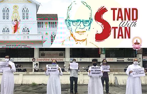 ഫാ. സ്റ്റാന്‍ സ്വാമിയെ മോചിപ്പിക്കണം: എറണാകുളം – അങ്കമാലി അതിരൂപത പ്രതിഷേധ പരിപാടി നടത്തി