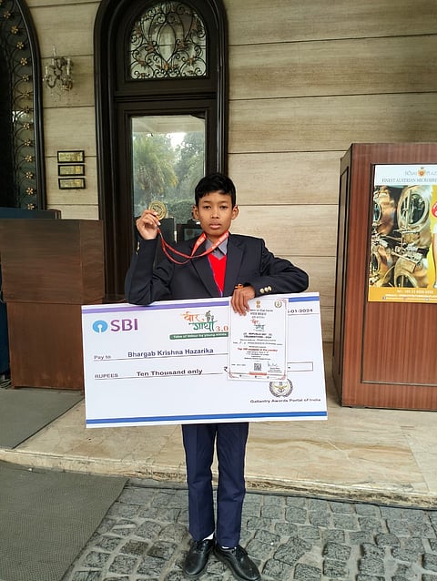 Assam: Demow boy Bhargab Krishna Hazarika, secures 24th rank in Project Veer Gatha 3.0 contest