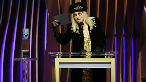 Actress Barbra Streisand gets SAG Lifetime Achievement Award & standing ovation