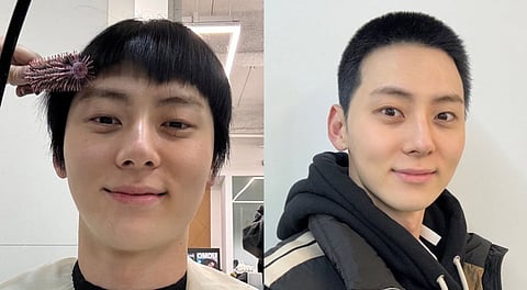 South Korean singer-actor Hwang Min Hyun shares his hair shaving process ahead of military enlistment