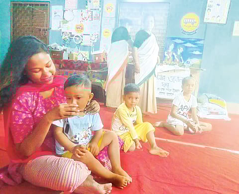 Assam: ‘Magic Bus India Foundation’ keeps children busy with sports despite floods