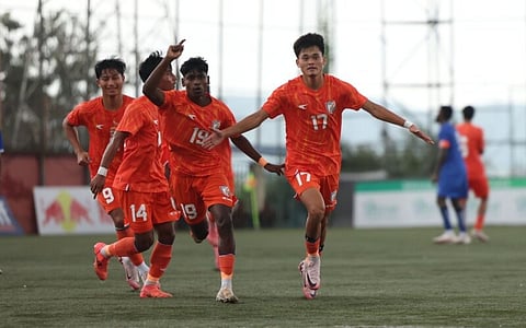 SAFF U20 Championship: Manglenthang Kipgen’s 95th-minute wonder strike seals semifinal berth for India