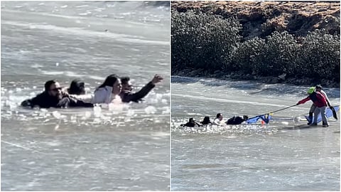 Tourists escape drowning Sela Lake
