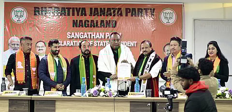 BJP Nagaland Unanimously Re-elects Benjamin Yepthomi as State President