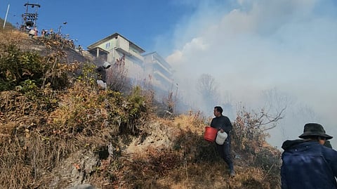 Arunachal: Massive Wildfire Threatens in Tawang; Timely Intervention Averts Disaster  