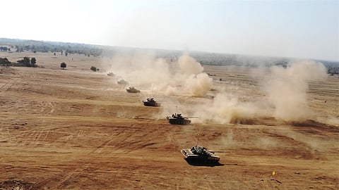 Indian Army’s Trishakti Corps Conducts Month-Long Live Firing Exercise with T-90 Tanks