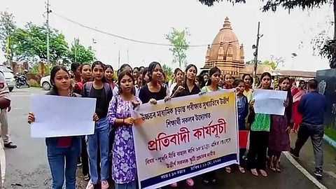  Students in Sivasagar staged protests