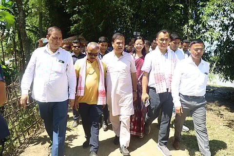 HCM Dr. 
Himanta Biswa Jathipotia Mitham Chapori visit