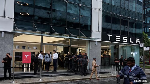 Tesla showroom in Mumbai