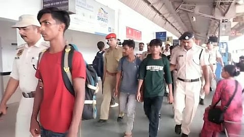 Arrested youth at the Bongaigaon Railway Station