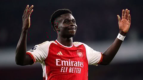 Arsenal’s Bukayo Saka likely to be out of action for month due to injury