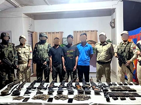Manipur: Army, Assam Rifles apprehend 9 suspected cadres, seize weapons