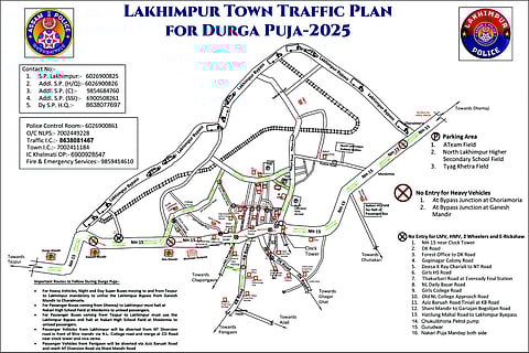 Lakhimpur police implement restrictions during Durga puja celebration 2025
