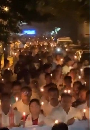 Image of Candlelight March for Justice of Zubeen Garg in Mangaldai