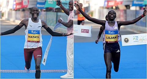 Kenyans Matata, Rengeruk win at Delhi Half Marathon