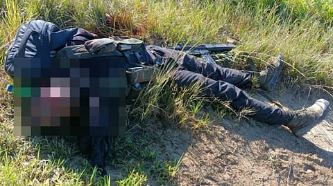 Image of the deceased ULFA (I) cadre in an encounter by Assam Rifles in Namsai, Arunachal Pradesh