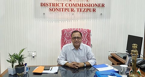 Assam: Sonitpur DC Ananda Kumar Das inspects Addabarie Tea Estate Model School