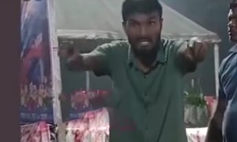 Image of one of the arrested individuals who created disturbance at Zubeen Kshetra in Sonapur 