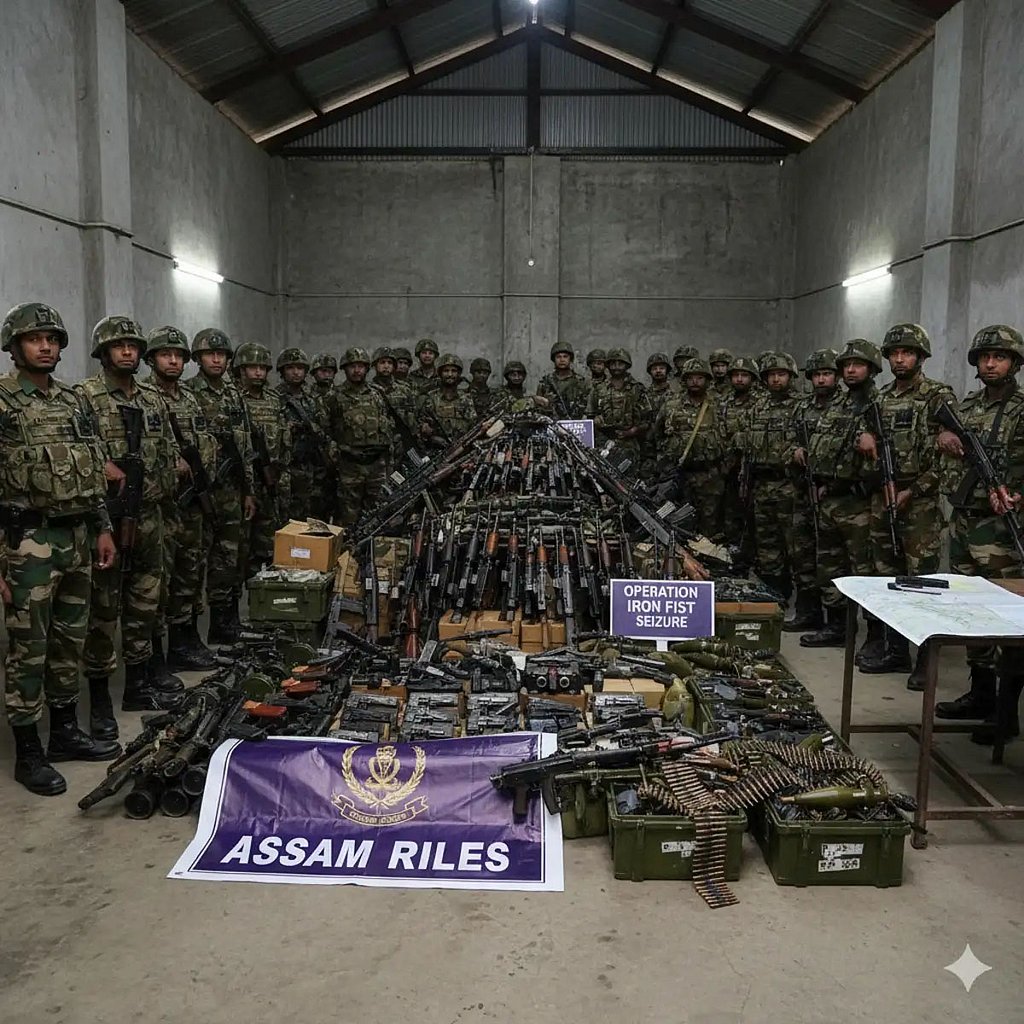 Assam Rifles recover huge cache of arms, ammunition in Mizoram