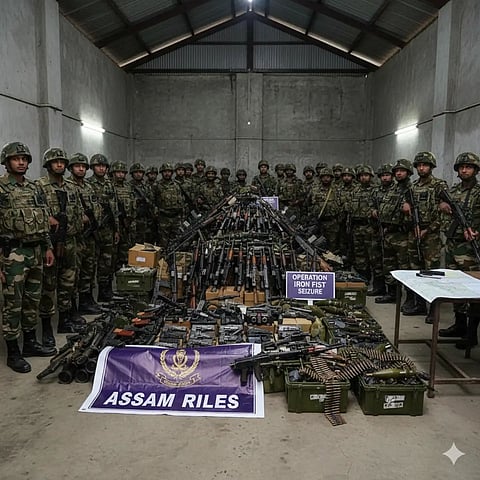 Assam Rifles recover huge cache of arms, ammunition in Mizoram