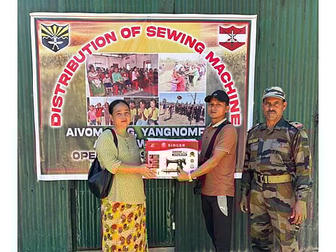 Assam Rifles distribute sewing machines to enhance self-reliance and economic opportunities for women in Manipur