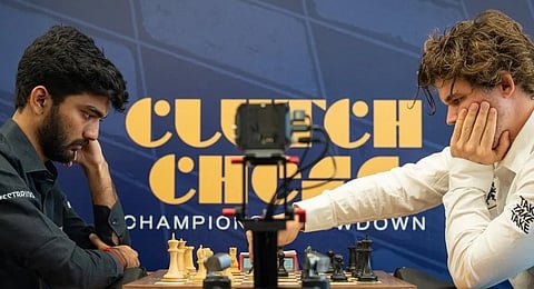 Clutch Chess Champions: World champion Gukesh Dommaraju slips to last, Carlsen takes sole lead