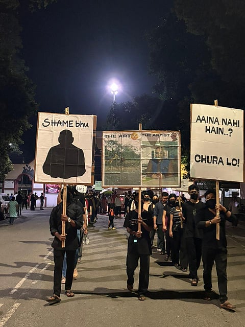 Tezpur University’s civil rights movement entered its 38th day with a powerful black-clad demonstration. 
