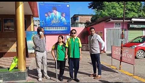 Image of the two specially - abled girls Gohpur’s Shankardev Shishu Niketan fulfilled a heartfelt promise to their beloved Zubeen Garg on the Right side Sunita Das an the left side Rani Kaman