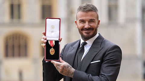 Former England captain David Beckham receives knighthood at Windsor Castle
