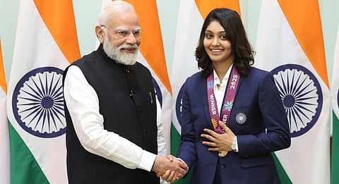 Harleen Kaur's ‘skincare question’ to PM Modi leaves Indian women's team in splits