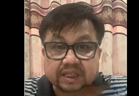 Image of Roi Roi Binale Director Rajesh Bhuyan during a Facebook live where he openly condemned piracy