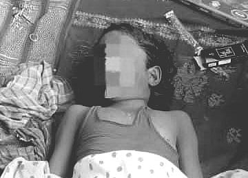 Image of the deceased child in South-Salmara
