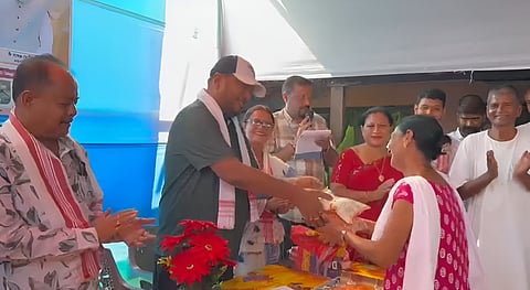 Image of a new food distribution scheme was launched at Towbhanga in the Naduar constituency, Sonitpur District, Jamugurihat under the National Food Security Act (NFSA).