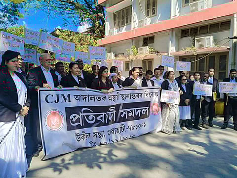 Image of the protest organised on the previous day.