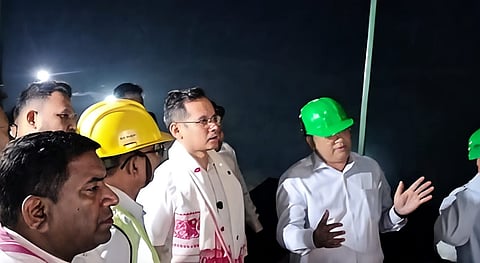 Image of the Assam Pradesh Congress Committee (APCC) President Gaurav Gogoi visited the Ledo Tikak Colliery in Margherita 