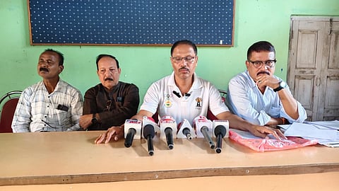 Image of the a press conference held at the Morigaon Press Club.  The Morigaon District Kabaddi Association (MDKA) has declared a newly formed kabaddi body in the district as “unregulated and illegal.” 