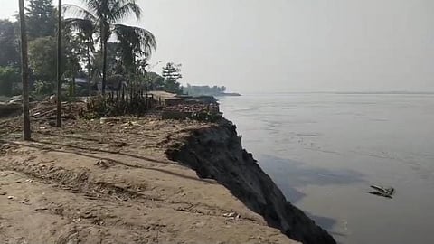 Image of the Brahmaputra Fakirganj in South Salmara district are facing one of the worst phases of riverbank erosion 