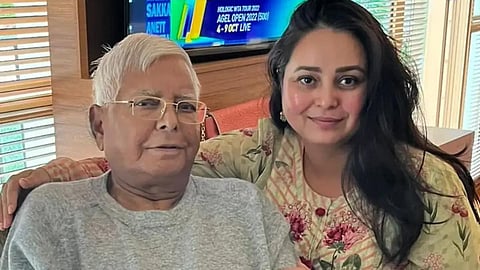 File image of Lalu Prasad Yadav’ with his Daughter Rohini Acharya