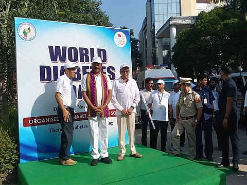 Tripura Governor Indrasena Reddy flags off World Diabetes Day Rally