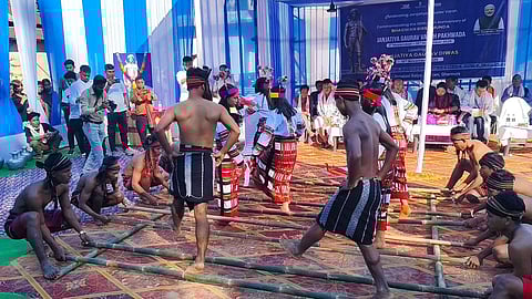 Image from the celebration of Janjatiya Gaurav Diwas, the 150th birth anniversary of tribal freedom fighter Birsa Munda
